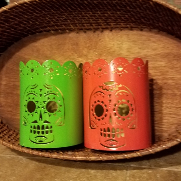 Hyde & Seek pair of Halloween votive Holders - Picture 1 of 6